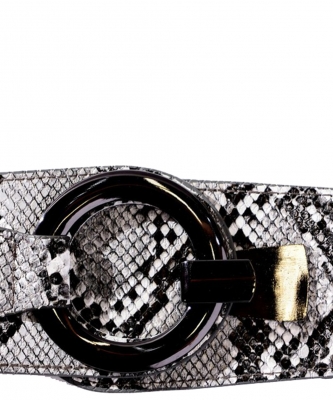 Snakeskin Fashion Belt  BT320027 BLACK